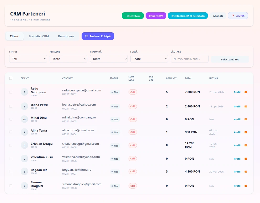 Demo CRM Deplino