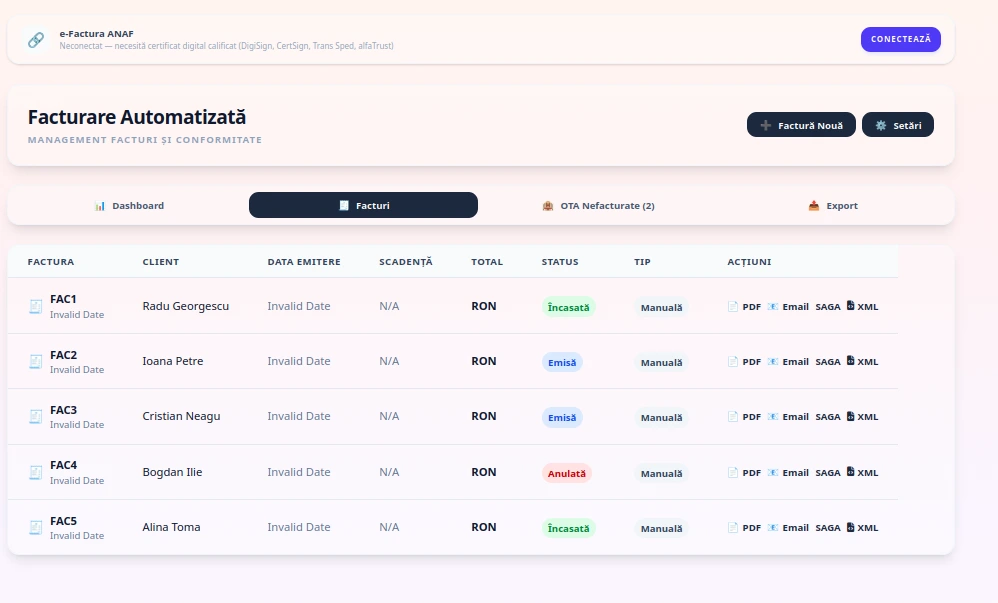 Demo Facturare Deplino